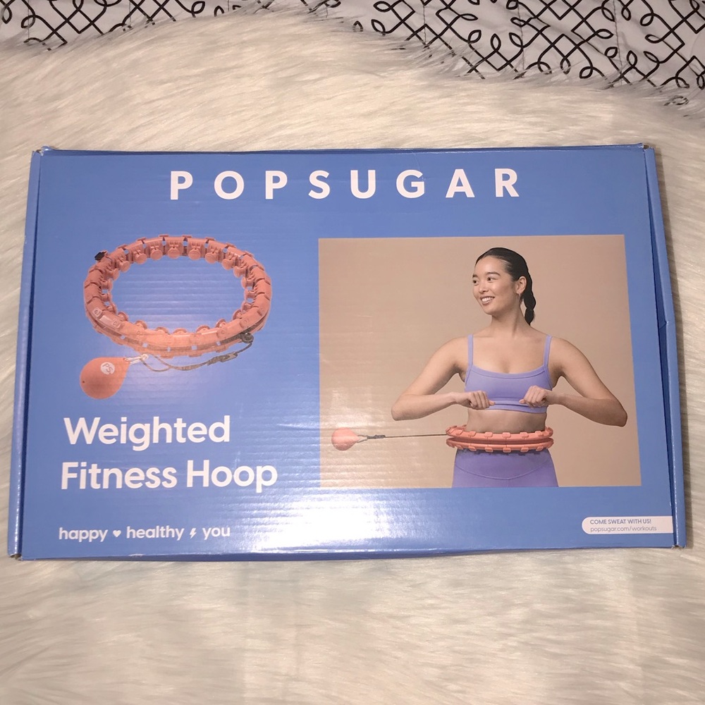 NIB POPSUGAR Weighted Fitness Hoop, Adjustable Diameter